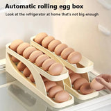 Moonval 2-Tier Egg Dispenser, Rolling Egg Storage Organizer for Refrigerator & Kitchen Counter