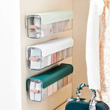 Moonval Wall-Mounted Underwear Storage Box, Self-Adhesive Organizer for Bras, Socks & Undergarments