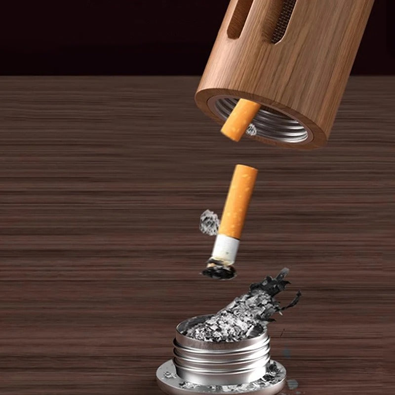 Moonval Portable Mini Ashtray, Handheld Smokeless Cigarette Ash Holder with Pocket Travel Design