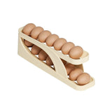 Moonval 2-Tier Egg Dispenser, Rolling Egg Storage Organizer for Refrigerator & Kitchen Counter