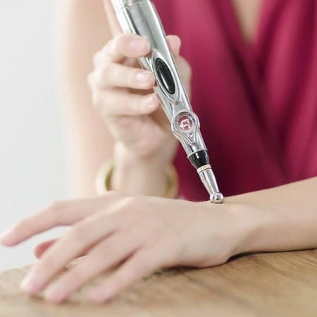 Moonval Electric Acupuncture Pen, Rechargeable Massage Pen with Adjustable Intensity & LCD Display