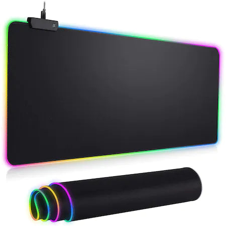 Moonval RGB Gaming Mouse Pad, XXL LED Mouse Mat 80 × 30 cm with USB Lighting