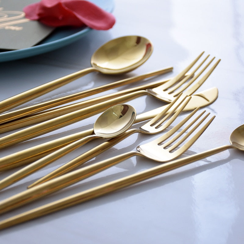 Moonval 24-Piece Cutlery Set, Premium Stainless Steel Flatware Service for 6 with Gift Box