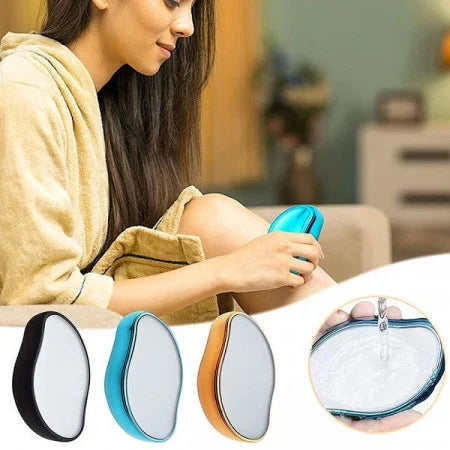 Moonval Crystal Nano Hair Remover, Reusable Glass Hair Removal Tool for Smooth, Gentle Exfoliation