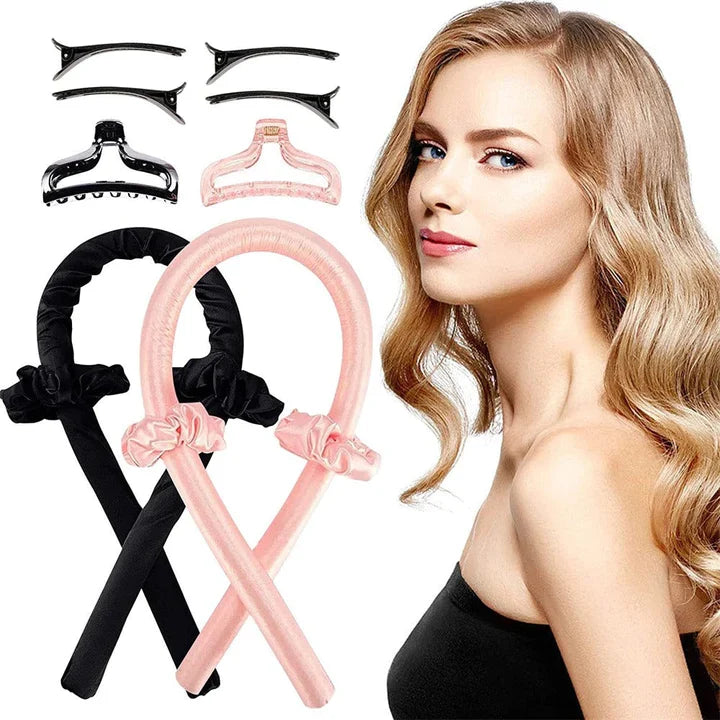 Moonval Heatless Hair Curling Set, 3-Pack Satin Overnight Hair Curler Kit for Natural Waves