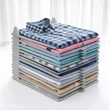Moonval Stackable Closet Organizer, 10-Pack Foldable Clothes Shelf Divider for Wardrobe Storage