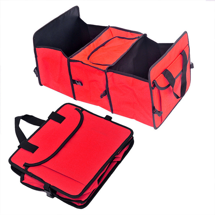Moonval Car Trunk Organizer, Foldable Multi-Compartment Storage Box with Carry Handles