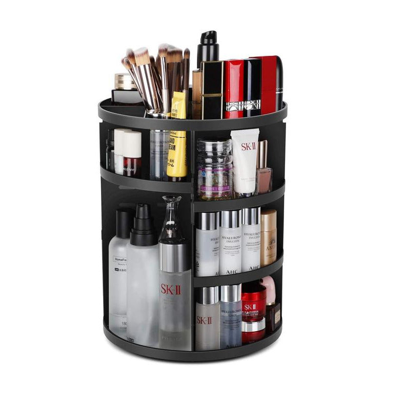 Moonval Rotating Makeup Organizer, 360° Cosmetic Storage Carousel for Vanity & Bathroom