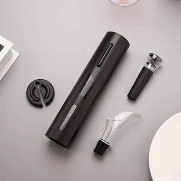 Moonval Electric Wine Opener, Rechargeable Automatic Corkscrew Set with Foil Cutter