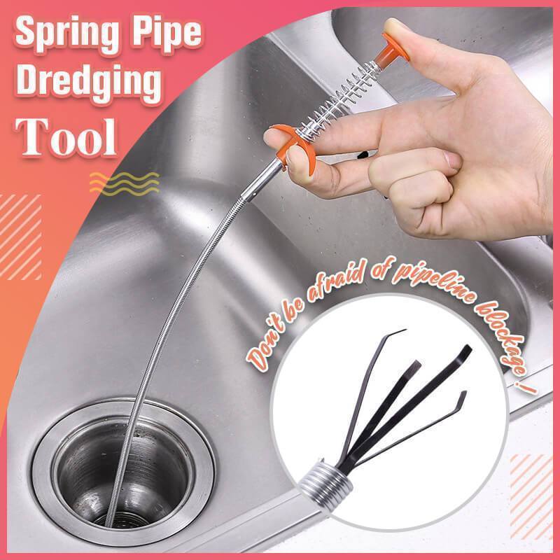 Moonval Flexible Drain Cleaning Tool, Stainless Steel Sink Clog Remover with Grabber Claw