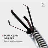 Moonval Flexible Drain Cleaning Tool, Stainless Steel Sink Clog Remover with Grabber Claw