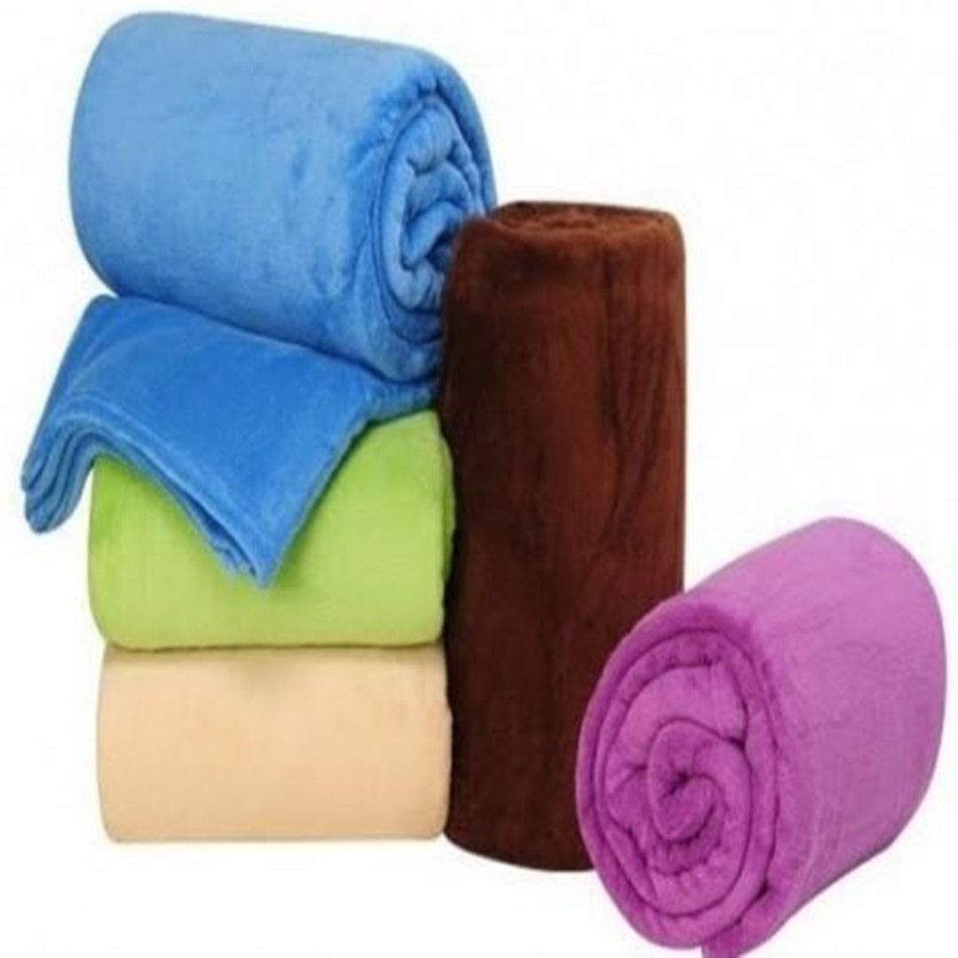 Moonval Cocolino Blanket Set, 2-Pack Ultra Soft Plush Fleece Throw for Bed & Sofa