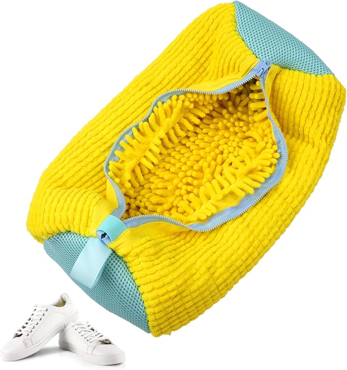 Moonval Shoe Laundry Bag, Reusable Mesh Washing Bag for 1 Pair of Shoes with Protective Zipper