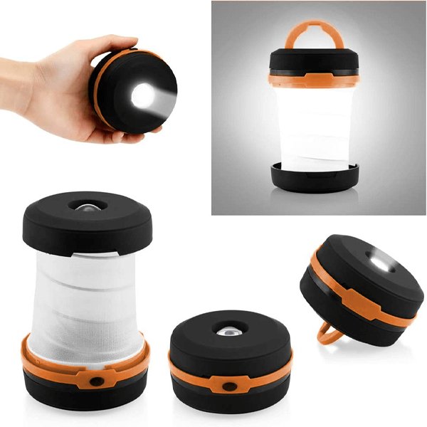 Moonval Portable LED Camping Lantern, Collapsible Foldable Light with Flashlight & 3 Modes