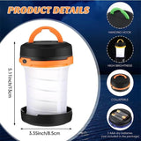 Moonval Portable LED Camping Lantern, Collapsible Foldable Light with Flashlight & 3 Modes