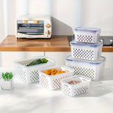 Moonval Refrigerator Storage Container, Airtight Produce Keeper for Fruits & Vegetables