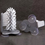 Moonval Glass Cleaning Brush Set, Cup Washer with Flexible Faucet Extension for Kitchen Sink