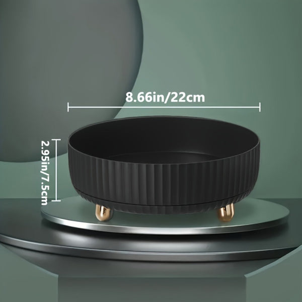 Moonval Rotating Organizer Tray, Luxury 360° Turntable Storage for Spices, Cosmetics & Skincare