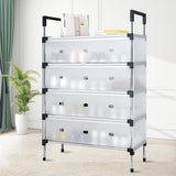 Moonval Multi-Layer Shoe Rack, Dustproof Storage Organizer with Spacious Shelves for Entryway & Closet