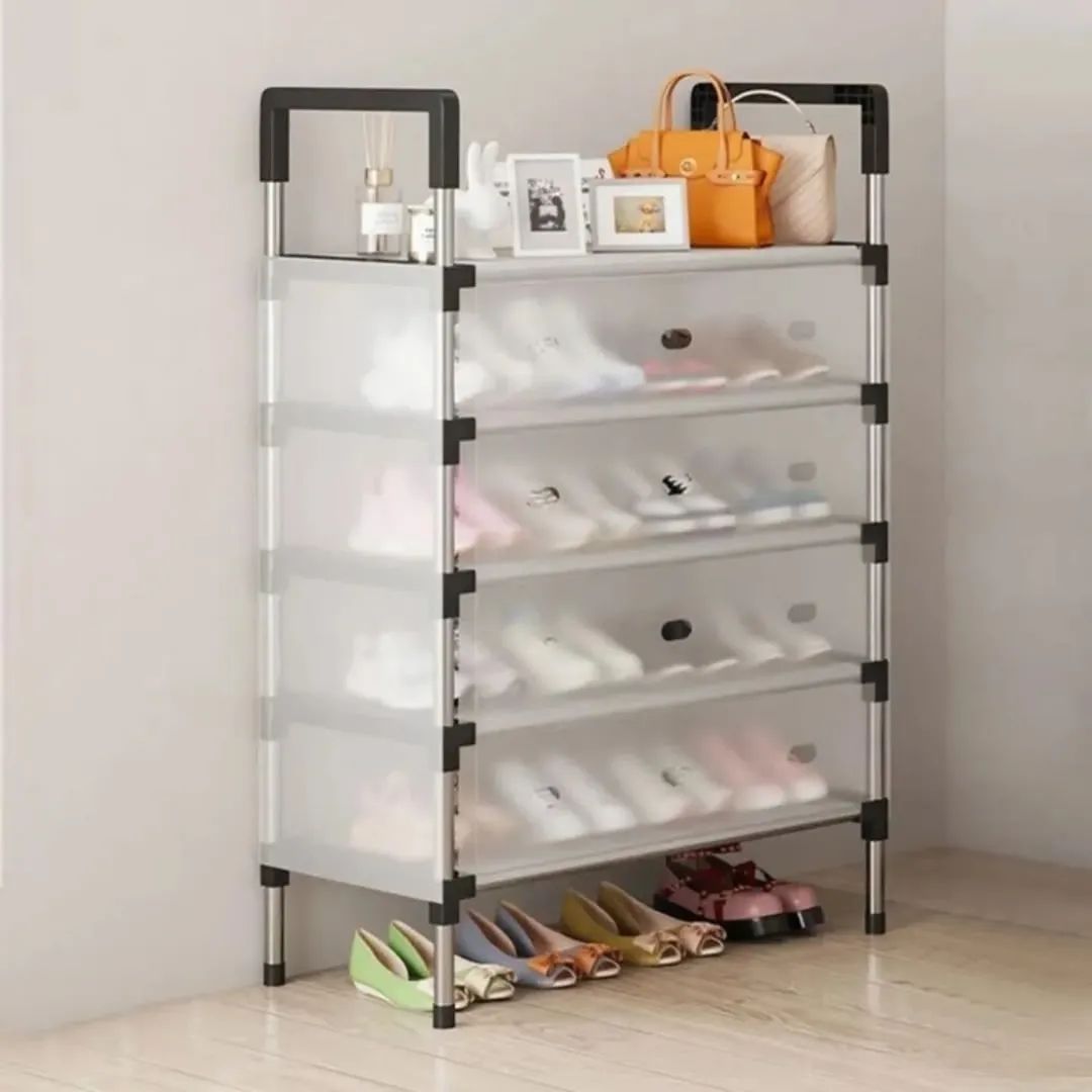 Moonval Multi-Layer Shoe Rack, Dustproof Storage Organizer with Spacious Shelves for Entryway & Closet