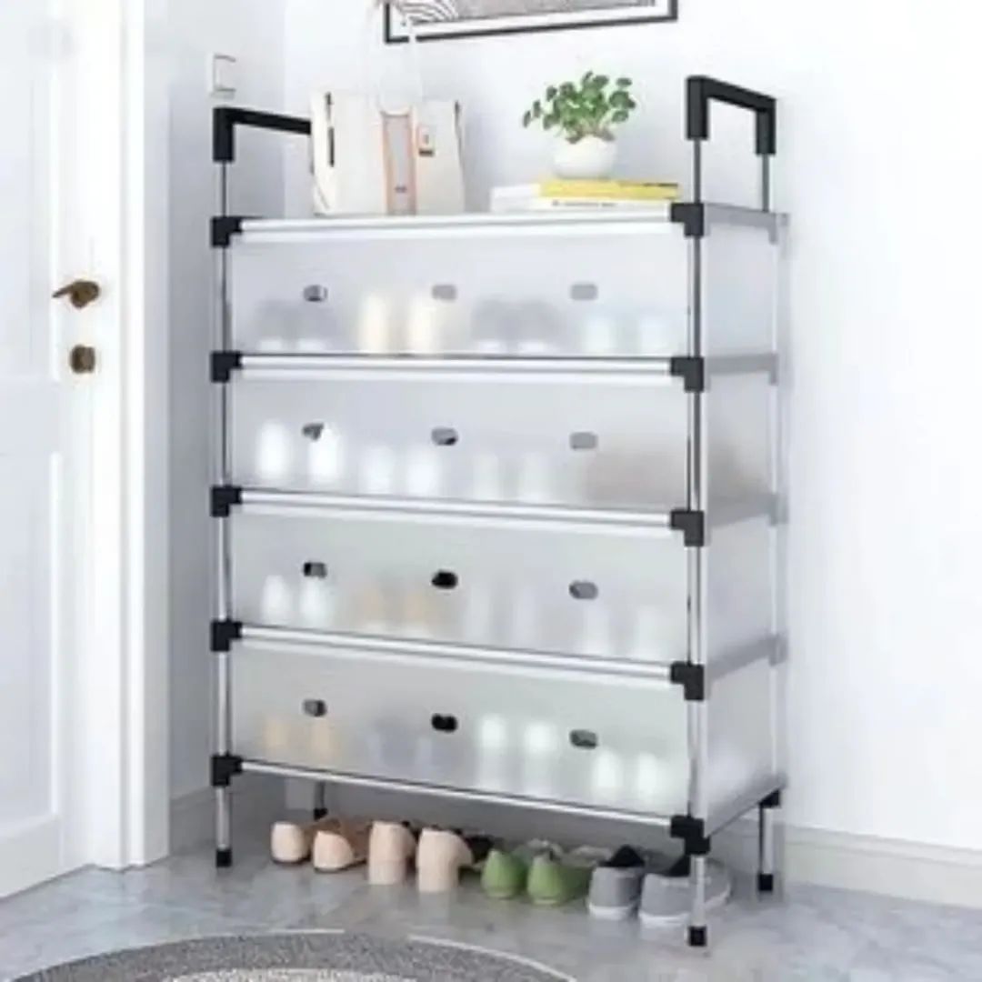 Moonval Multi-Layer Shoe Rack, Dustproof Storage Organizer with Spacious Shelves for Entryway & Closet