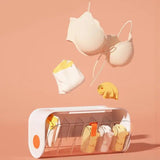 Moonval Underwear Organizer, Foldable Drawer Storage Box for Bras, Panties, Socks & Accessories