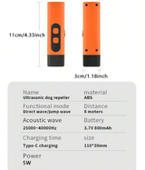 Moonval Ultrasonic Dog Repeller, 3-Frequency Handheld Deterrent with Dual LED Lights