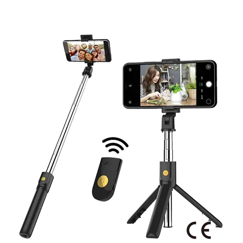Moonval Selfie Stick Tripod, Extendable Phone Stand with Bluetooth Remote for iPhone & Android