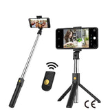 Moonval Selfie Stick Tripod, Extendable Phone Stand with Bluetooth Remote for iPhone & Android