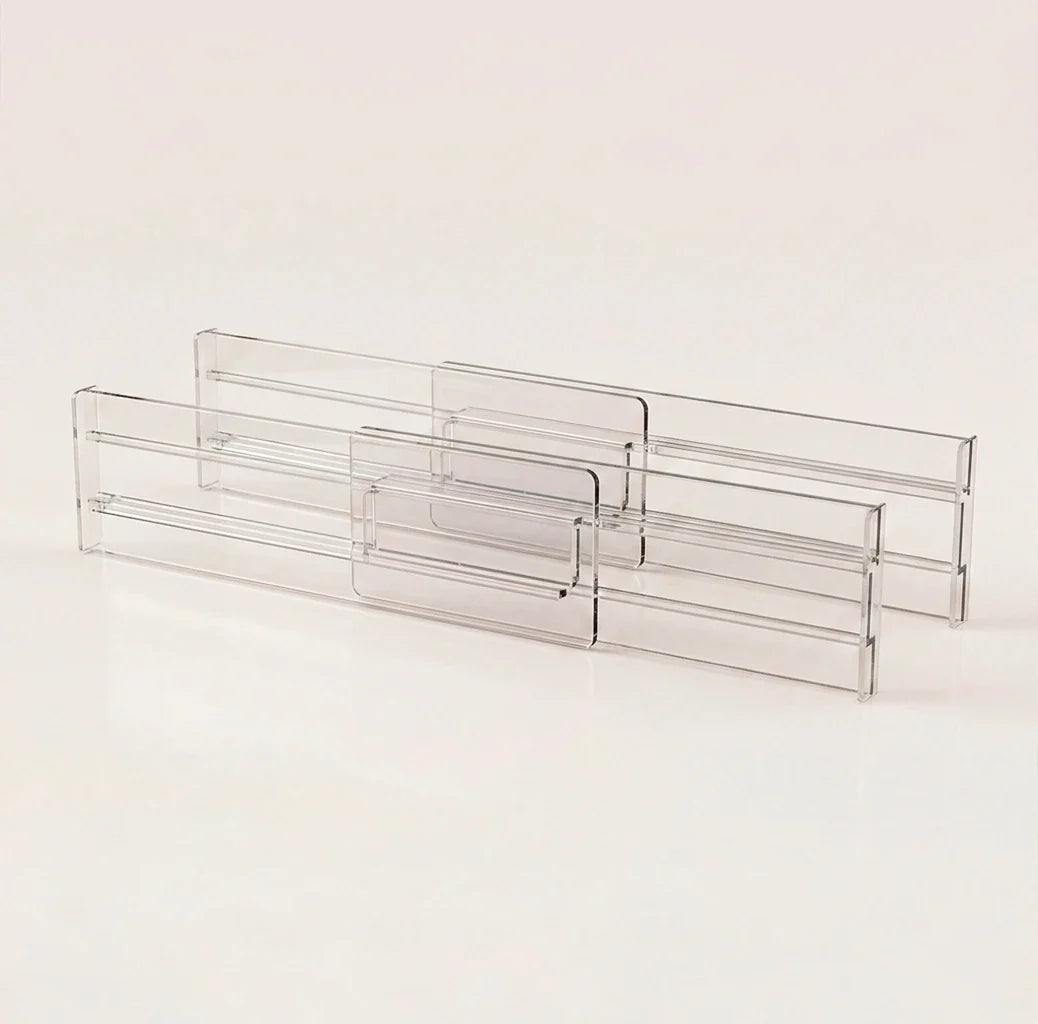Moonval Adjustable Drawer Dividers, Expandable Closet & Dresser Organizers for Kitchen & Bedroom