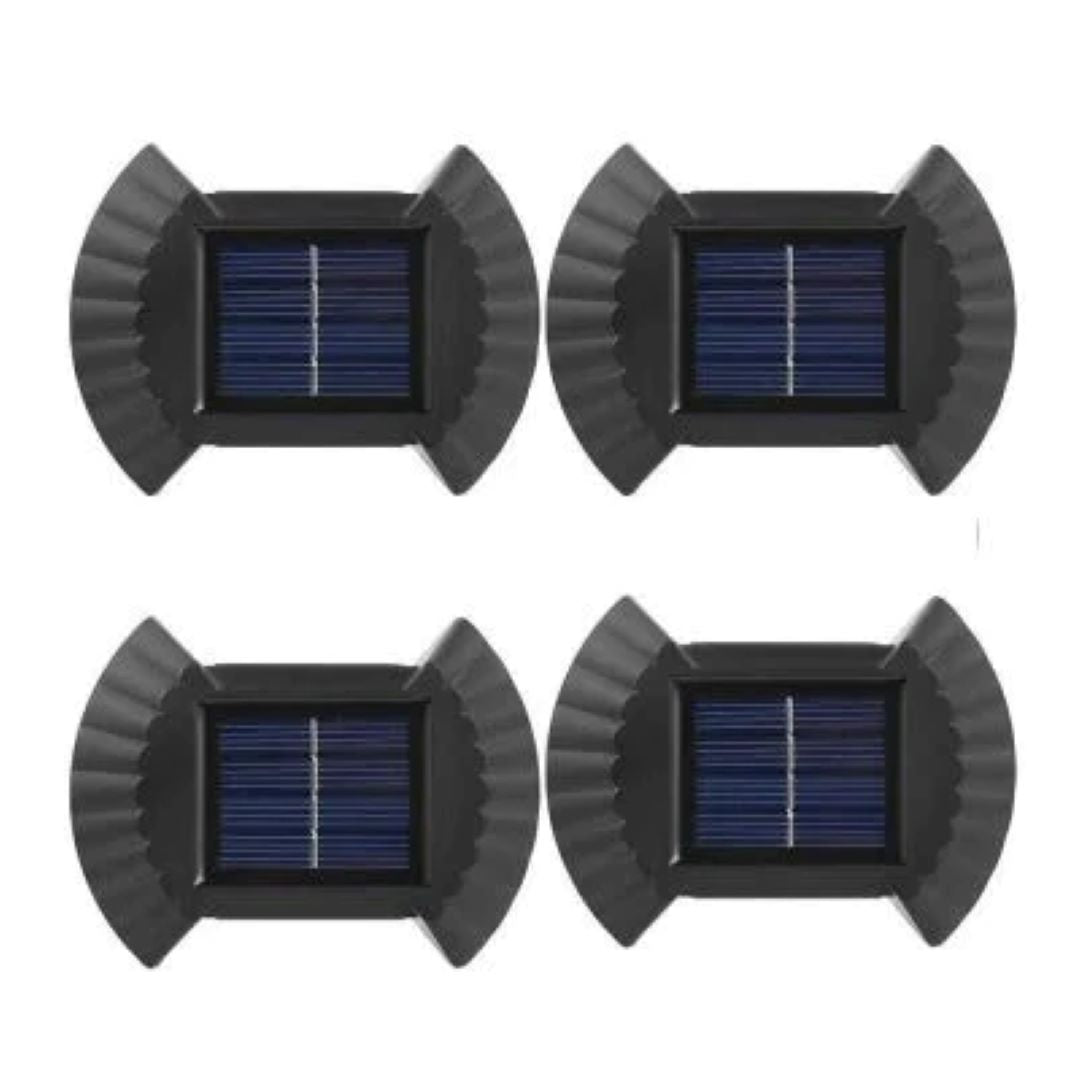 Moonval Solar Wall Lights, 4-Pack Waterproof Up & Down LED Outdoor Fence Lights