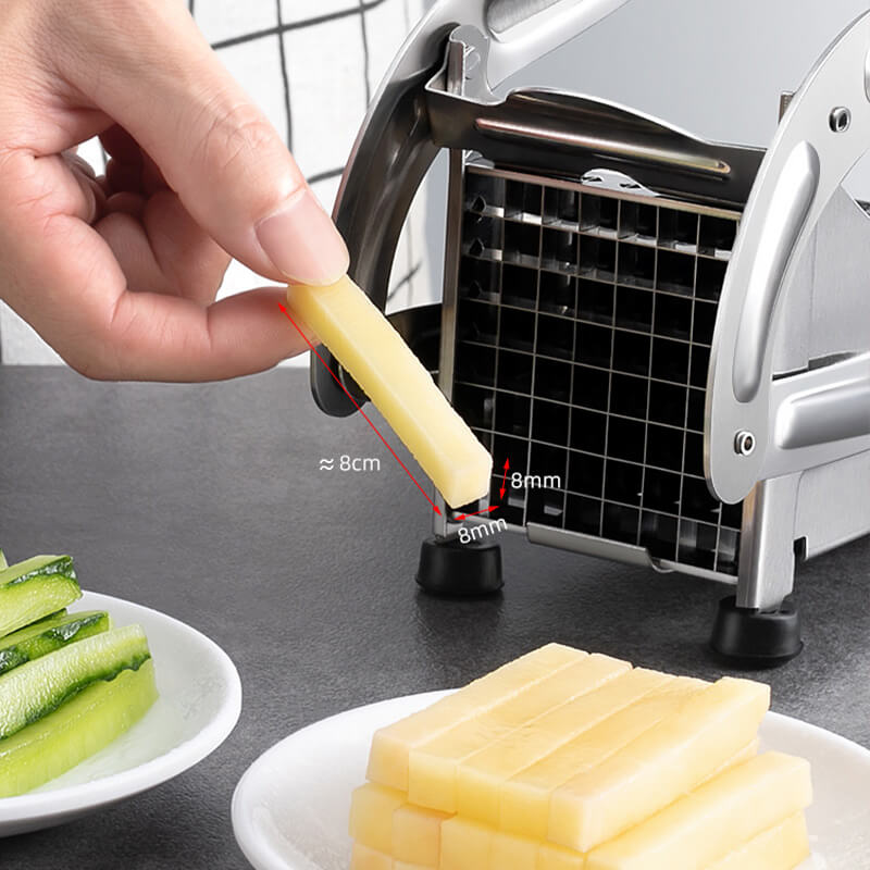 Moonval French Fry Cutter, Stainless Steel Potato & Vegetable Chopper with Lever Handle