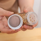 Moonval Rotating Spice Rack Set, 12-Jar Revolving Seasoning Organizer for Kitchen Countertops