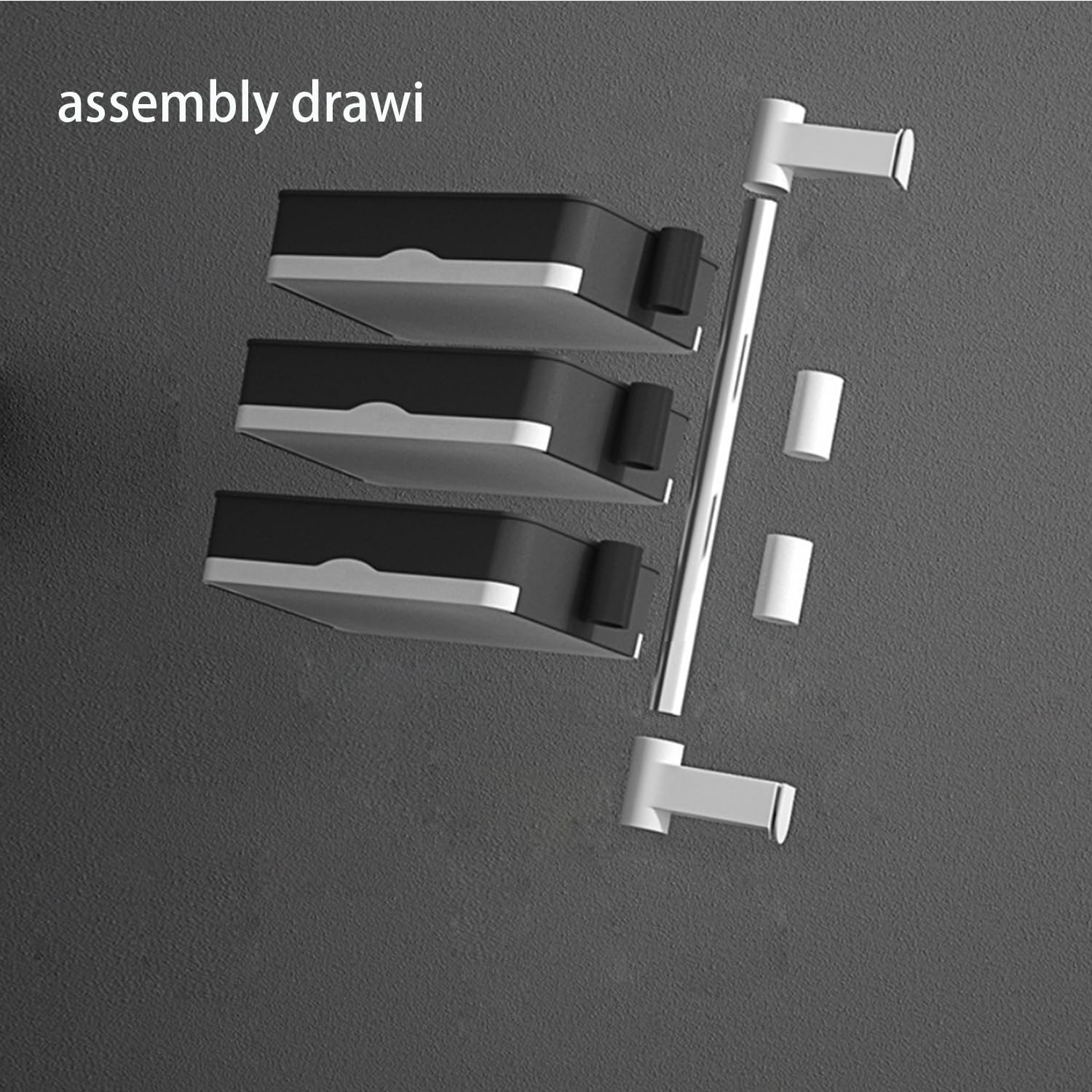 Moonval 3-Layer Rotatable Soap Holder, Wall-Mounted Bathroom Organizer with Drain Tray