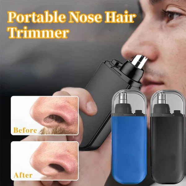 Moonval Portable Nose Hair Trimmer, Manual Ear & Nose Hair Grooming Tool for Men & Women