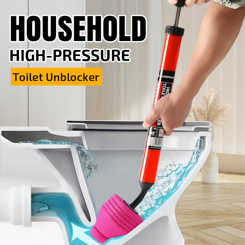Moonval High-Pressure Toilet Plunger, Household Drain Unblocker for Toilets, Sinks & Floor Drains
