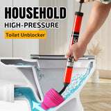 Moonval High-Pressure Toilet Plunger, Household Drain Unblocker for Toilets, Sinks & Floor Drains