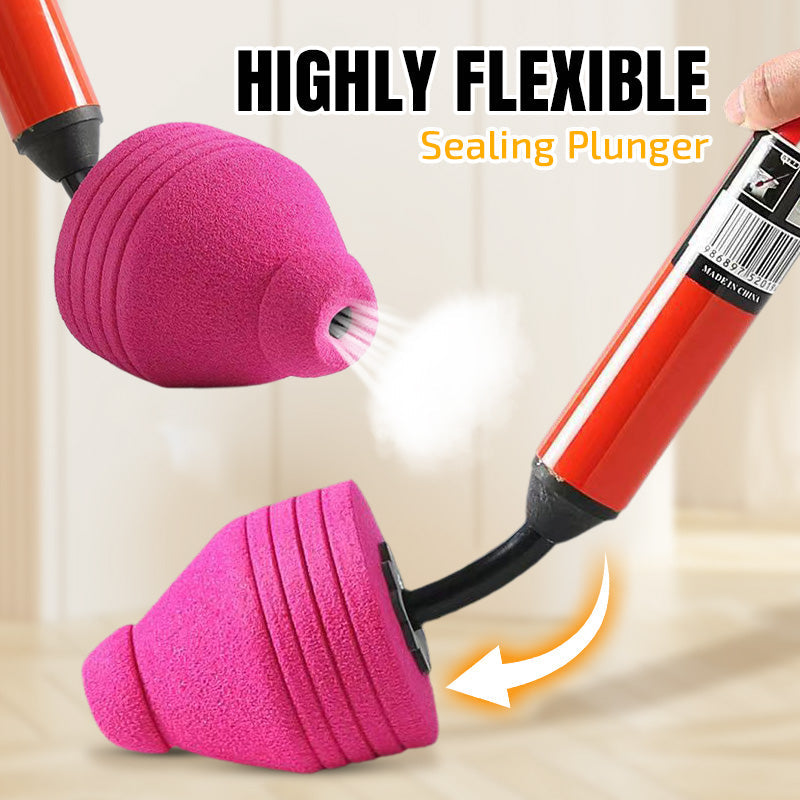 Moonval High-Pressure Toilet Plunger, Household Drain Unblocker for Toilets, Sinks & Floor Drains