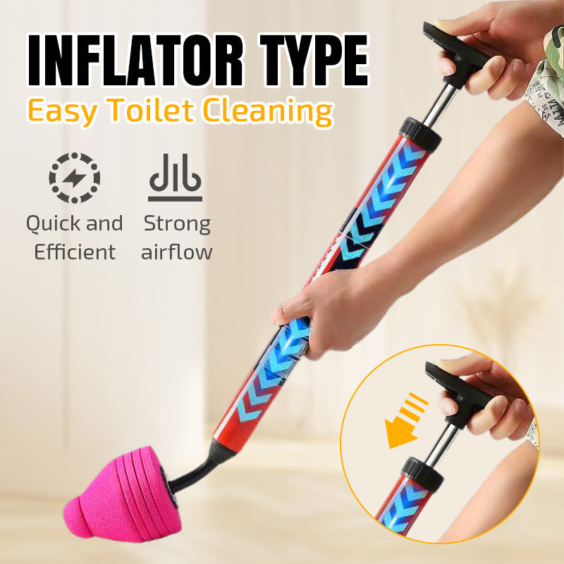 Moonval High-Pressure Toilet Plunger, Household Drain Unblocker for Toilets, Sinks & Floor Drains