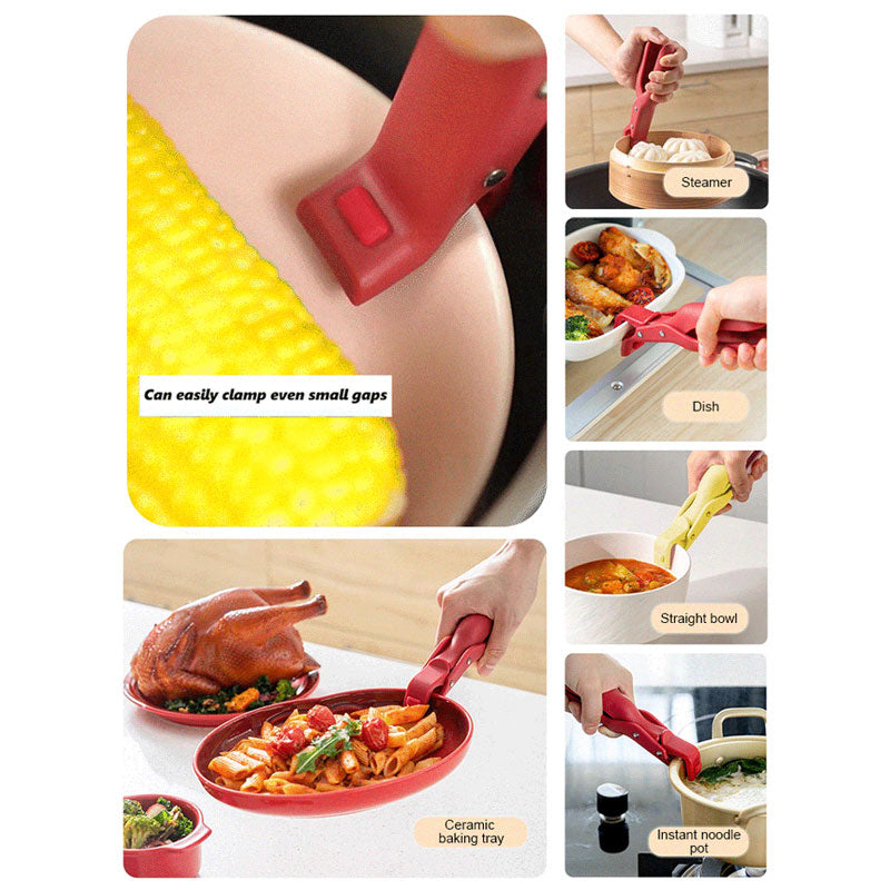 Moonval Hot Dish Gripper, Heat-Resistant Bowl and Baking Tray Lifter with Non-Slip Tips