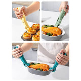Moonval Hot Dish Gripper, Heat-Resistant Bowl and Baking Tray Lifter with Non-Slip Tips