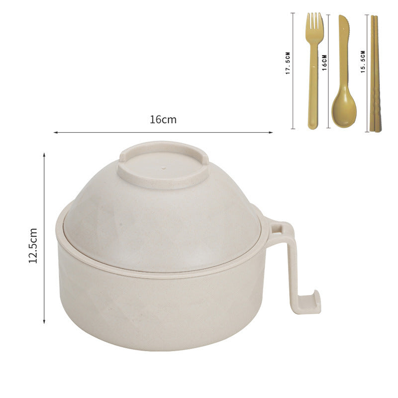 Moonval Microwave Ramen Cooker Bowl, 2-Piece Noodle Pot with Built-In Strainer