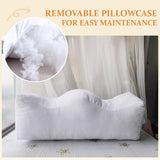 Moonval Leg Elevation Pillow, Ergonomic Knee & Ankle Support Cushion with Washable Cover