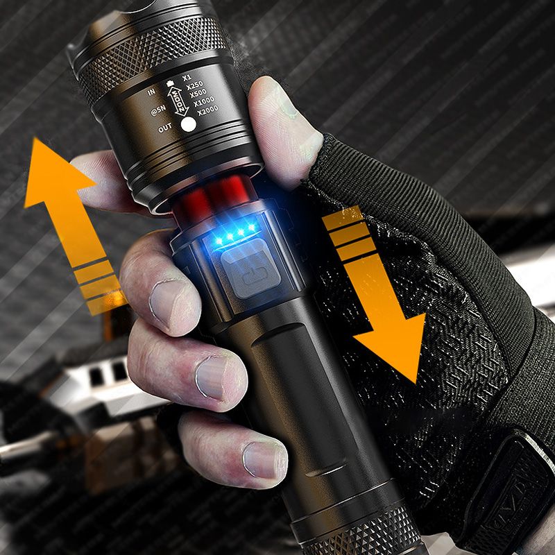 Moonval Zoomable LED Flashlight, Super Bright High-Power Tactical Torch with Adjustable Focus