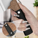 Moonval Forged Meat Cleaver, Hardened Stainless Steel Kitchen Knife with Wood Handle