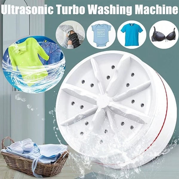 Moonval Mini Washing Machine & Dishwasher, Portable Compact Cleaner for Small Loads & Travel