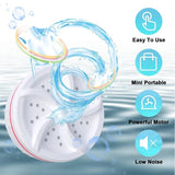 Moonval Mini Washing Machine & Dishwasher, Portable Compact Cleaner for Small Loads & Travel
