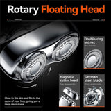 Moonval Mini Electric Shaver, USB Rechargeable Waterproof Portable Razor for Home, Car & Travel