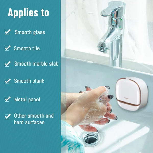 Moonval Waterproof Soap Dish, Self-Draining Soap Holder with Lid for Bathroom & Kitchen