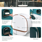 Moonval Waterproof Soap Dish, Self-Draining Soap Holder with Lid for Bathroom & Kitchen